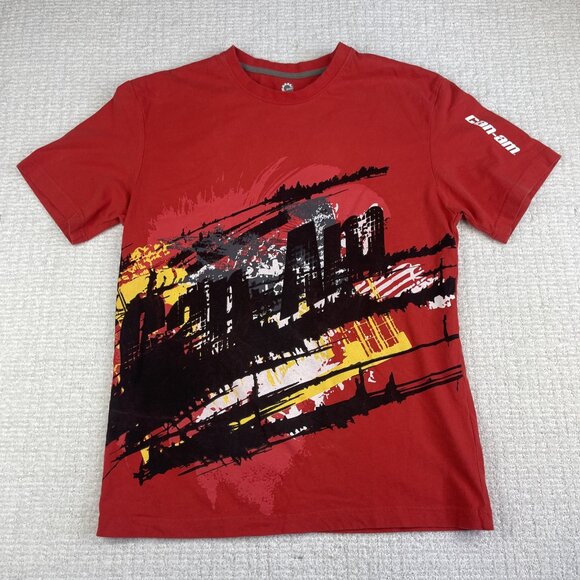 Y2K Can Am BRP Racing Shirt Men M Red AOP Motosport Dirtbike Biker - Picture 6 of 16